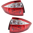 Driver and Passenger Side, Outer Tail Lights, with Bulbs, Halogen, Mounts on Body, CAPA Certified