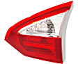 Driver and Passenger Side, Inner Tail Lights, with Bulbs, Halogen, Sedan, Mounts on Luggage Lid