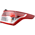 Driver and Passenger Side, Inner and Outer Halogen Tail Light, With bulb(s), OE Replacement