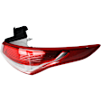 Driver and Passenger Side, Inner and Outer Halogen Tail Light, With bulb(s), OE Replacement