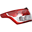 Driver and Passenger Side, Inner and Outer Halogen Tail Light, With bulb(s), OE Replacement