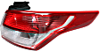 Passenger Side, Inner and Outer Halogen Tail Light, With bulb(s), OE Replacement, CAPA Certified
