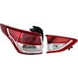 Driver Side, Inner And Outer Halogen Tail Light, With bulb(s), OE Replacement, CAPA Certified
