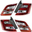 Driver and Passenger Side, Inner and Outer Halogen/LED Combo Tail Light, With bulb(s), OE Replacement