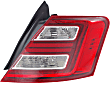 Passenger Side, Inner and Outer Halogen/LED Combo Tail Light, With bulb(s), OE Replacement