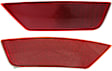 Rear, Driver and Passenger Side Bumper Reflector, CAPA Certified