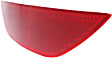 Rear, Driver and Passenger Side Bumper Reflector, Hatchback