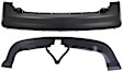 Rear, Upper and Lower Upper - Primed, Lower - Textured Bumper Cover 3.5L, 6Cyl