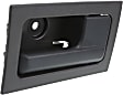 2021 Ford Transit-350 HD - Front and Rear, Driver and Passenger Side Gray bezel with black lever Interior Door Handle, Without Door Lock Hole