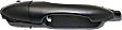 Front, Driver and Passenger Side Exterior Door Handles, Smooth Black, Driver Side - With Key Hole; Passenger Side - Without Key Hole