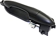 Front, Driver and Passenger Side Exterior Door Handles, Smooth Black, Driver Side - With Key Hole; Passenger Side - Without Key Hole