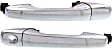 2011-2017 Ford Explorer - Front or Rear, Driver and Passenger Side Chrome Exterior Door Handle, Front Driver Side - With Key Hole; Front Passenger Side or Rear Driver or Passenger Side - Without Key Hole