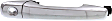 2011-2017 Ford Explorer - Front or Rear, Driver and Passenger Side Chrome Exterior Door Handle, Front Driver Side - With Key Hole; Front Passenger Side or Rear Driver or Passenger Side - Without Key Hole
