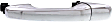 2011-2017 Ford Explorer - Front or Rear, Driver and Passenger Side Chrome Exterior Door Handle, Front Driver Side - With Key Hole; Front Passenger Side or Rear Driver or Passenger Side - Without Key Hole