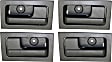 Front and Rear, Driver and Passenger Side Interior Door Handles, Black, With Door Lock Button