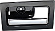 Front and Rear, Driver and Passenger Side Interior Door Handles, Chrome Lever with Smooth Black Bezel, With Door Lock Button