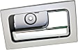Front and Rear, Driver and Passenger Side Interior Door Handles, Silver Bezel with Chrome Lever, With Door Lock Button