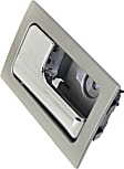 Front and Rear, Driver and Passenger Side Interior Door Handles, Silver Bezel with Chrome Lever, With Door Lock Button