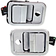 2003 Freightliner Columbia - Front, Driver and Passenger Side Chrome Exterior Door Handle, With Key Hole
