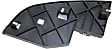 Front, Driver and Passenger Side Bumper Trims, Black, CAPA CERTIFIED