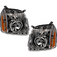 2010 GMC Yukon - Driver and Passenger Side Halogen Headlight, With bulb(s), OE Replacement