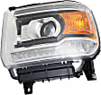 Driver and Passenger Side Headlights, with Bulbs, LED, Type 2