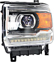 2015-2019 GMC Sierra 2500 HD - Driver and Passenger Side Headlights, with Bulbs, LED, Type 2, CAPA Certified