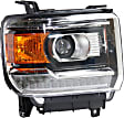 2015-2019 GMC Sierra 2500 HD - Driver and Passenger Side Headlights, with Bulbs, LED, Type 2, CAPA Certified