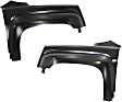 2013 GMC Terrain - Front, Driver and Passenger Side Fender, For Models With 3 Mounting Holes