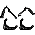 Front, Driver and Passenger Side, Upper and Lower Control Arms, With Front Torsion Bar Spring