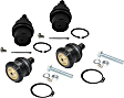 Front, Driver and Passenger Side, Upper and Lower Ball Joints