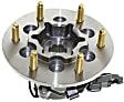 Front, Driver and Passenger Side Wheel Hub, 6 Lugs, With Bearing, 4WD