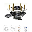 Front, Driver and Passenger Side Wheel Hub, 6 Lugs, With Bearing, 4WD