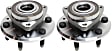 2011-2015 Buick Enclave - 2-Wheel Set Driver and Passenger Side Wheel Hubs, With Bearing