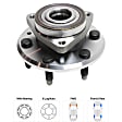 2014 GMC Acadia SLT - Front and Rear Wheel Hub, 6 Lugs, With Bearing