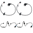 Front and Rear, Driver and Passenger Side ABS Speed Sensor Set of 4