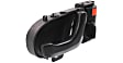 Front, Driver and Passenger Side Textured Black Interior Door Handle