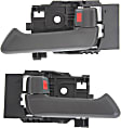 Front, Driver and Passenger Side Interior Door Handles, Gray, With door lock button
