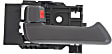 Front, Driver and Passenger Side Interior Door Handles, Gray, With door lock button