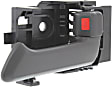 Front, Driver and Passenger Side Interior Door Handles, Gray, With door lock button