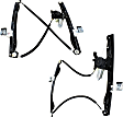 Front, Driver and Passenger Side Power Window Regulator, With Motor