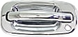 Front and Rear, Driver and Passenger Side Exterior Door Handles, Chrome, Front Driver Side - With Key Hole; Front Passenger Side - Without Key Hole; Rear - Without Key Hole