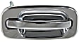 Front and Rear, Driver and Passenger Side Exterior Door Handles, Chrome, Front Driver Side - With Key Hole; Front Passenger Side - Without Key Hole; Rear - Without Key Hole