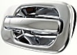 Front and Rear, Driver and Passenger Side Exterior Door Handles, Chrome, Front Driver Side - With Key Hole; Front Passenger Side - Without Key Hole; Rear - Without Key Hole
