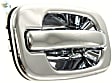 Front and Rear, Driver and Passenger Side Exterior Door Handles, Chrome, Front Driver Side - With Key Hole; Front Passenger Side - Without Key Hole; Rear - Without Key Hole