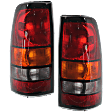 Driver and Passenger Side Halogen Tail Light, Without bulb(s), OE Replacement