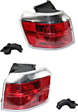 Driver and Passenger Side, Outer Halogen Tail Lights, with Bulbs, Mounts on Body, CAPA Certified
