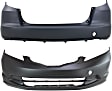 Front and Rear Primed Bumper Cover