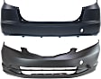 Front and Rear Primed Bumper Cover CAPA Certified