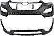 Front, Upper and Lower Upper - Primed, Lower - Textured Bumper Cover CAPA Certified